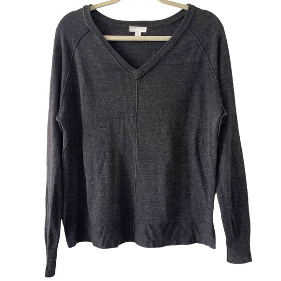 14th & Union Charcoal Gray V-Neck Sweater | Medium - Picture 1 of 4